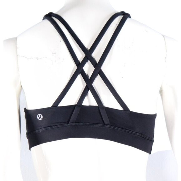 Lululemon Women's US6 Black High Neck Long Line Tough Energy Bra Nylon B-C Cup - Picture 6 of 7